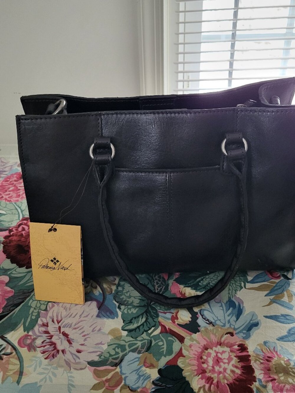 Patricia Nash Primerose Leather Tooled Satchel - Picture 3 of 6